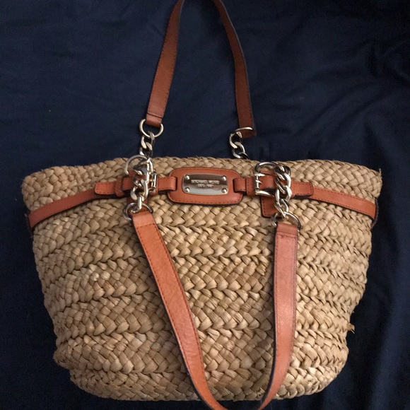 Michael Kors Straw Purse - Picture 1 of 6